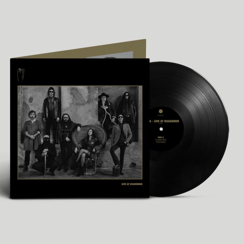 Messa "Live At Roadburn" vinyl record and album cover with band photo.