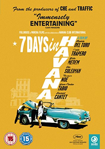 DVD cover for “7 Days In Havana” featuring a vintage car and people.