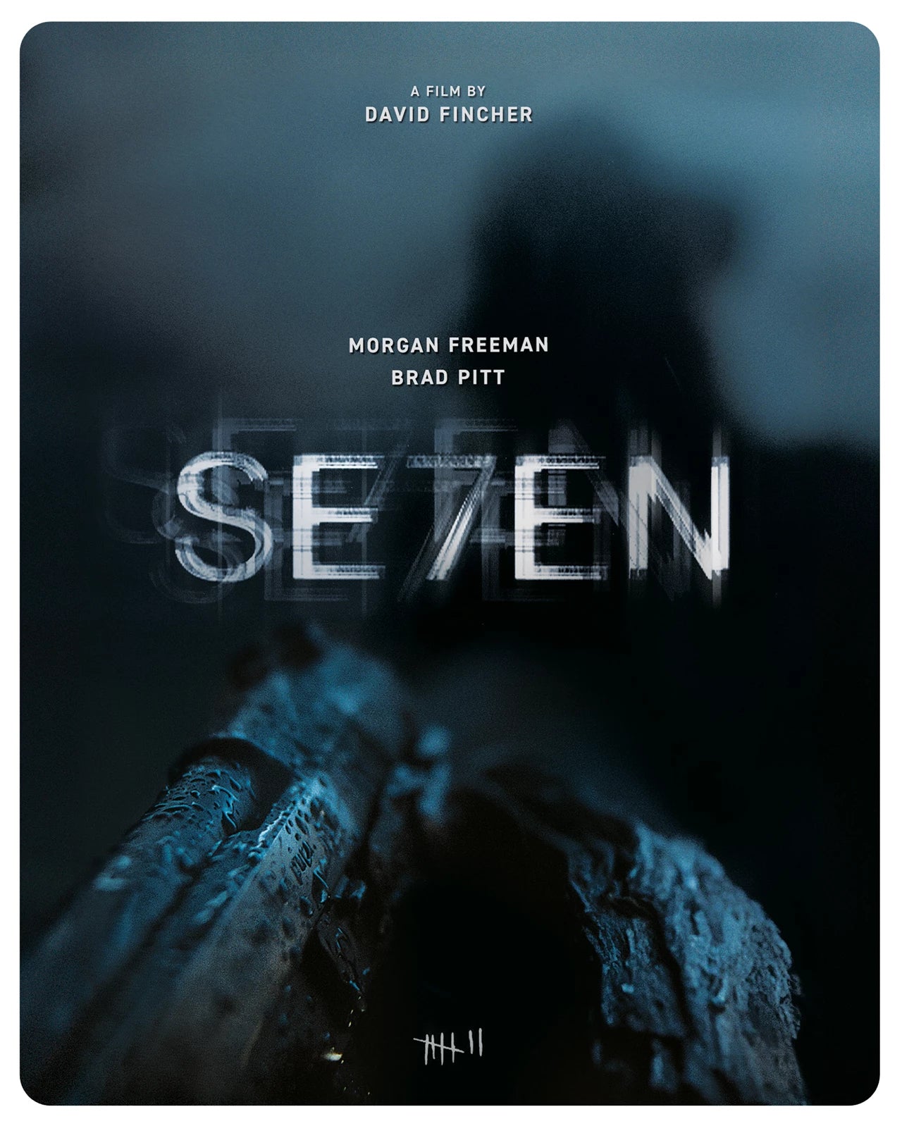 Blu-ray cover for the film Se7en, featuring a hand and title text.
