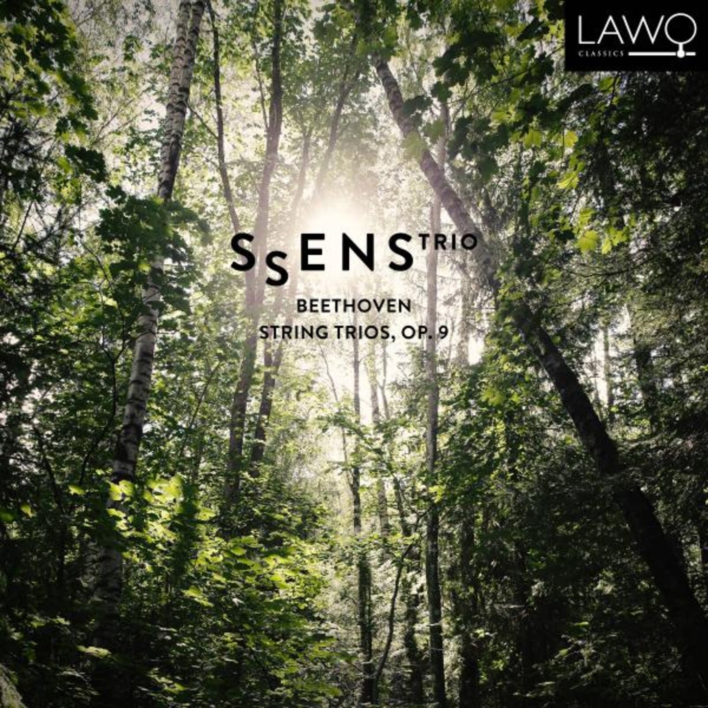 CD cover with forest scene and text: "Ssens Trio - Beethoven.