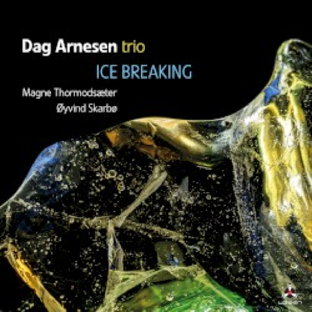 CD cover for Dag Arnesen Trio’s “Ice Breaking,” featuring fractured ice.