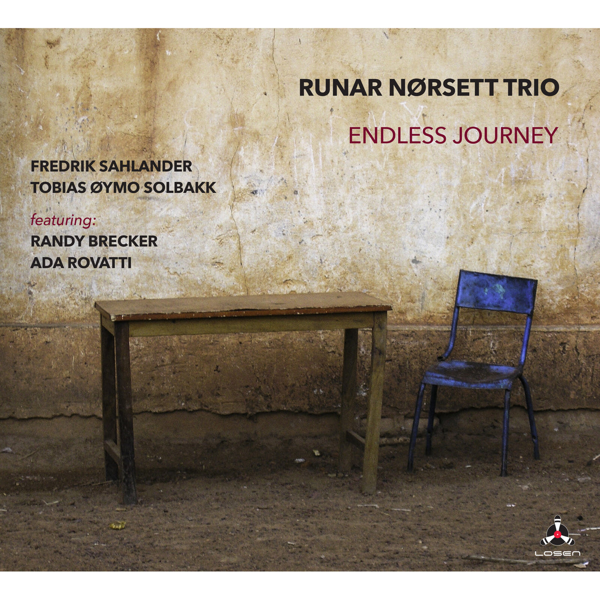 CD cover: "Endless Journey" by Runar Norsett Trio, featuring a chair and table.