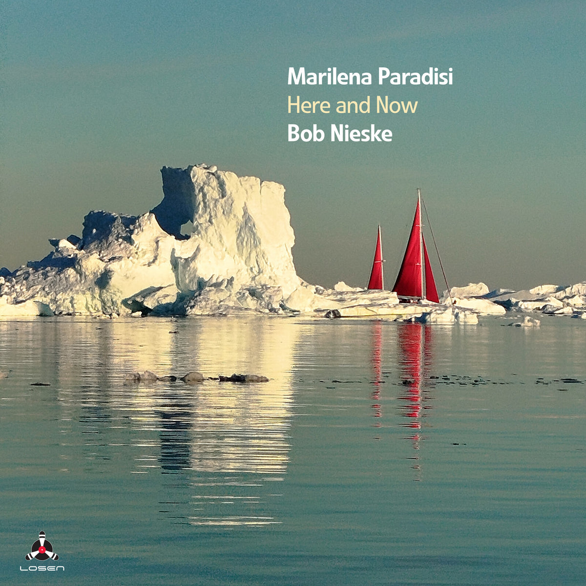 CD cover with icebergs, sailboats, and text “Marilena Paradisi & Bob Nieske”.