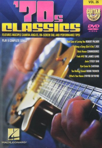 DVD cover for “'70s Classics” guitar play-along with song list.