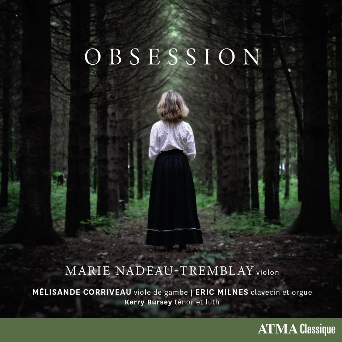 CD cover: woman in a forest, text "Obsession" and artist name.