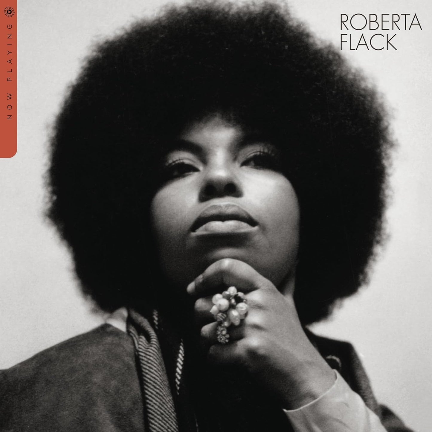 Roberta Flack album cover: close-up portrait of a woman with afro.
