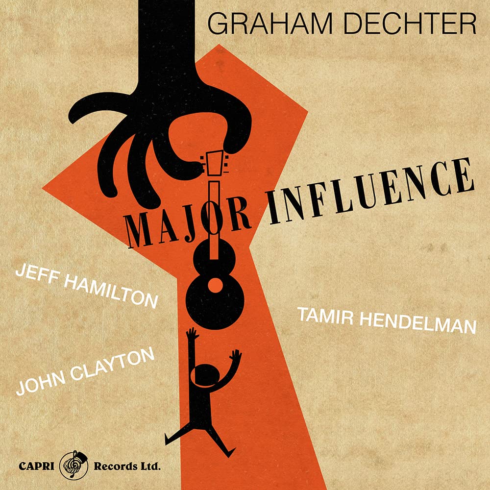 CD cover for āMajor Influenceā by Dechter, Hendelm, and Hamilton, abstract design.