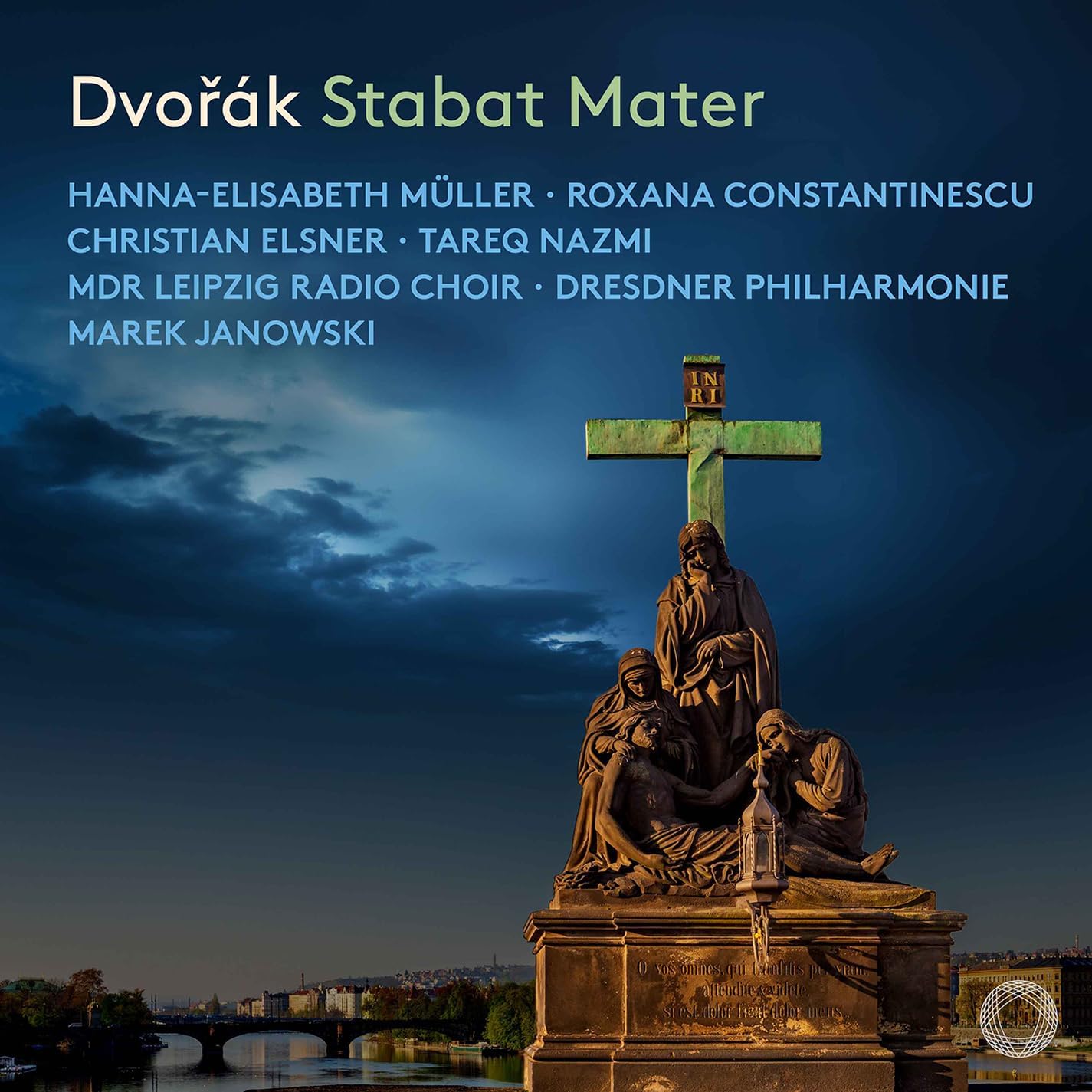 CD cover: Dvorak’s Stabat Mater with a statue of the crucifixion.