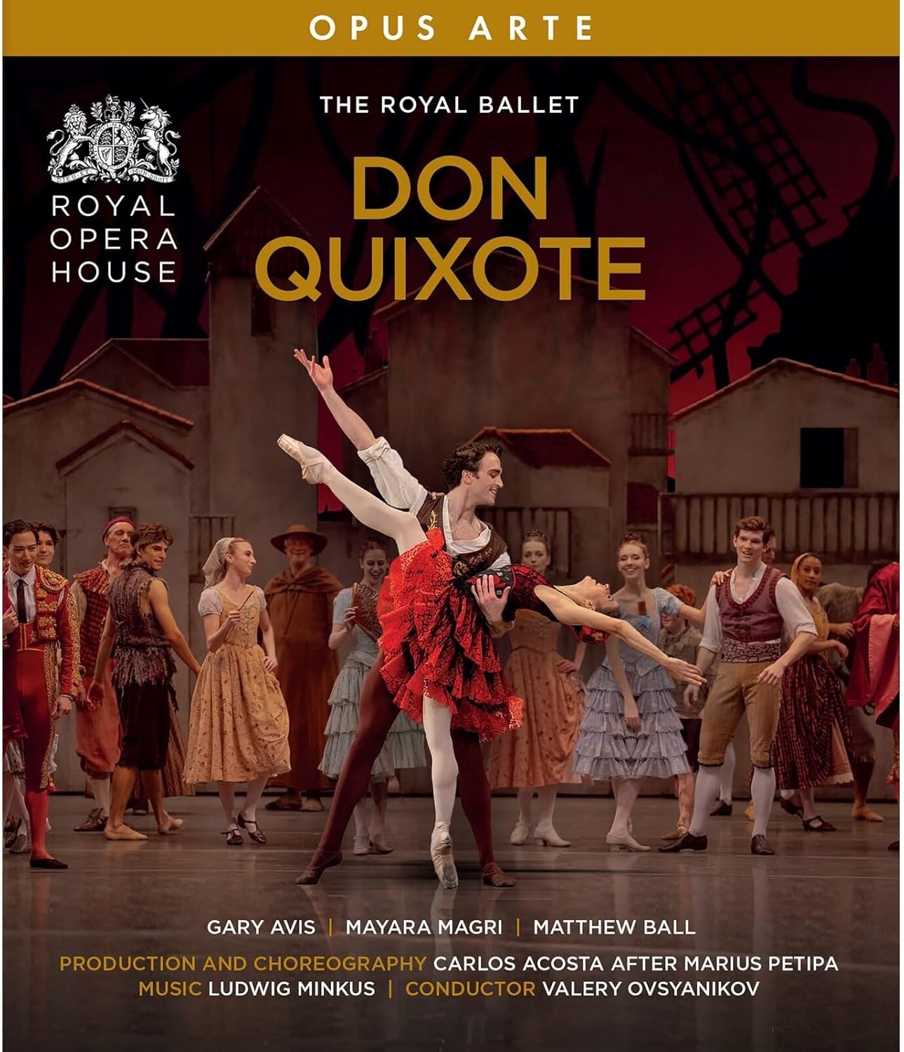 Ballet performance still from "Don Quixote" featuring dancers in costume.