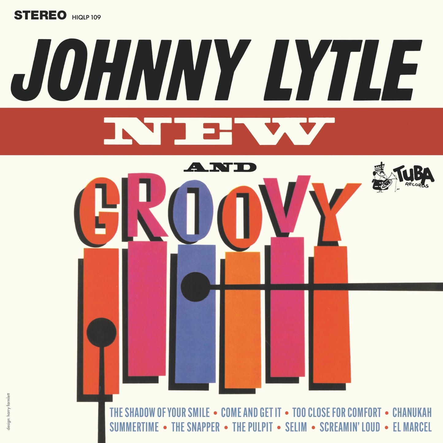 Record album cover for Johnny Lytle’s “New And Groovy” with bold typography.