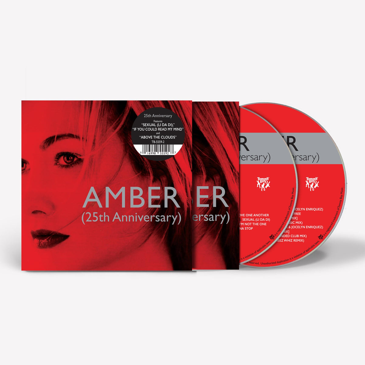 CD cover for “Amber (25th Anniversary)” featuring a portrait of a woman.