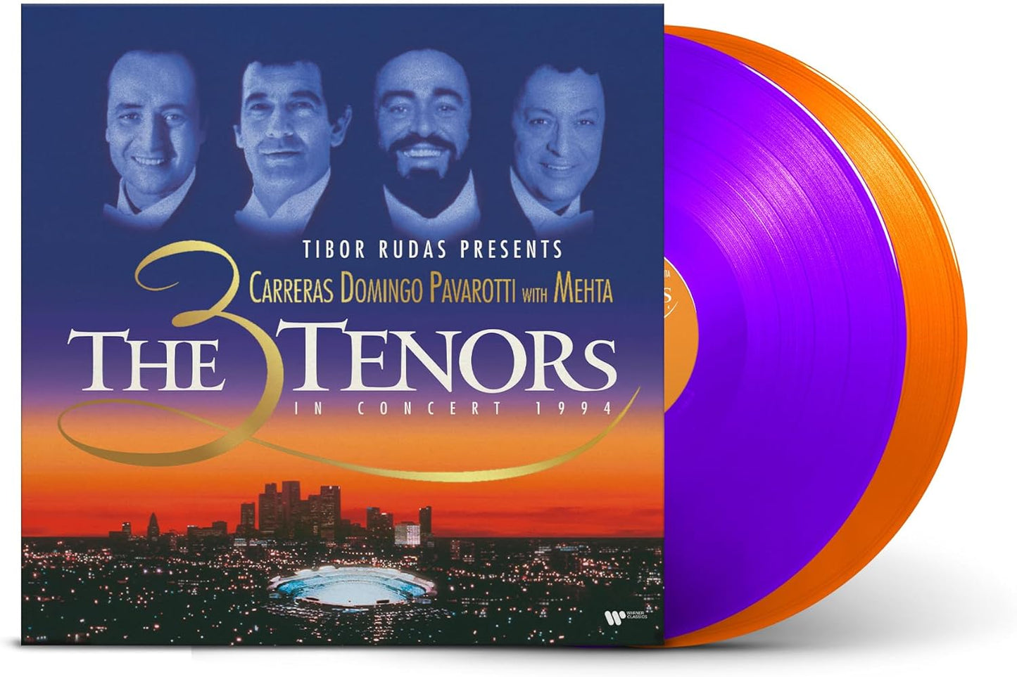 Album cover featuring portraits of three tenors and a city skyline.