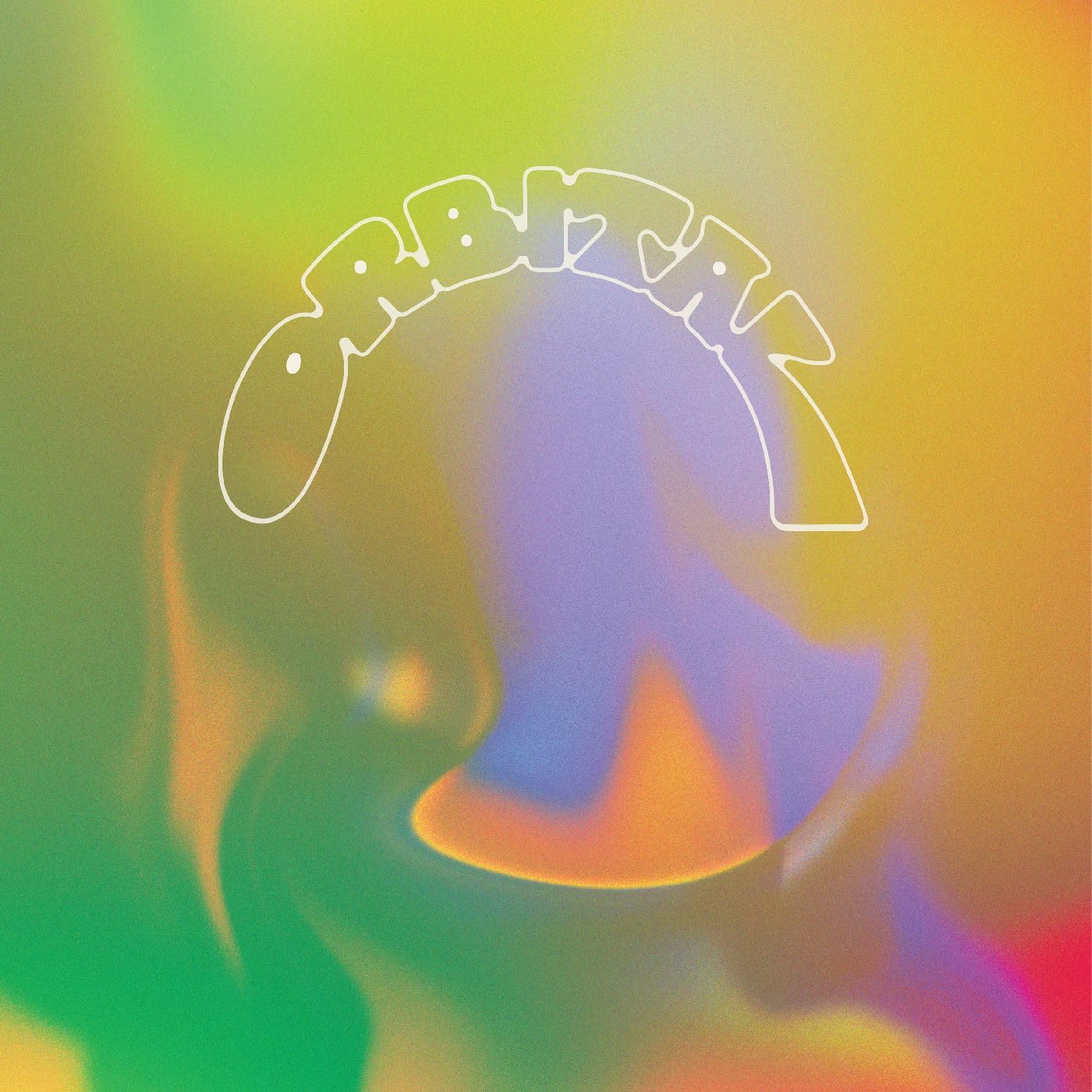 White outlined text reading "ORBITAL" arched over a colorful, iridescent gradient background.