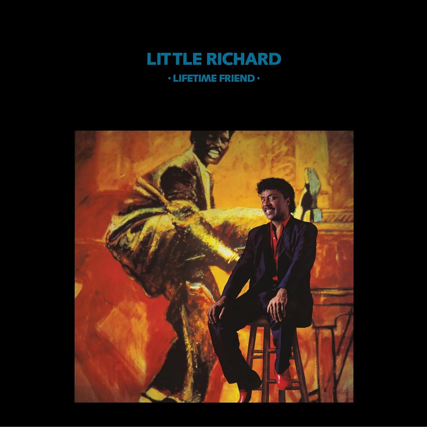 Album cover for Little Richard’s “Lifetime Friend” featuring a painted portrait.
