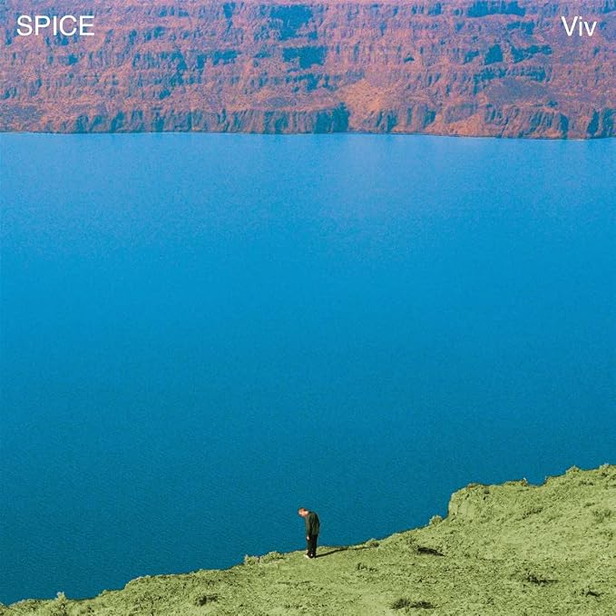 Album cover for Spice’s “Viv” featuring a lone figure by blue water.