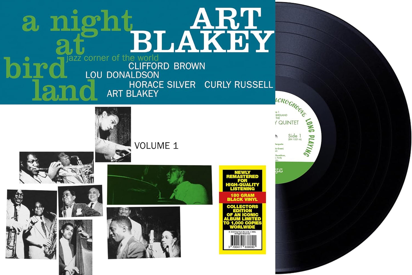 Vinyl record cover for Art Blakey Quintet’s “A Night At Birdland Volume 1.”