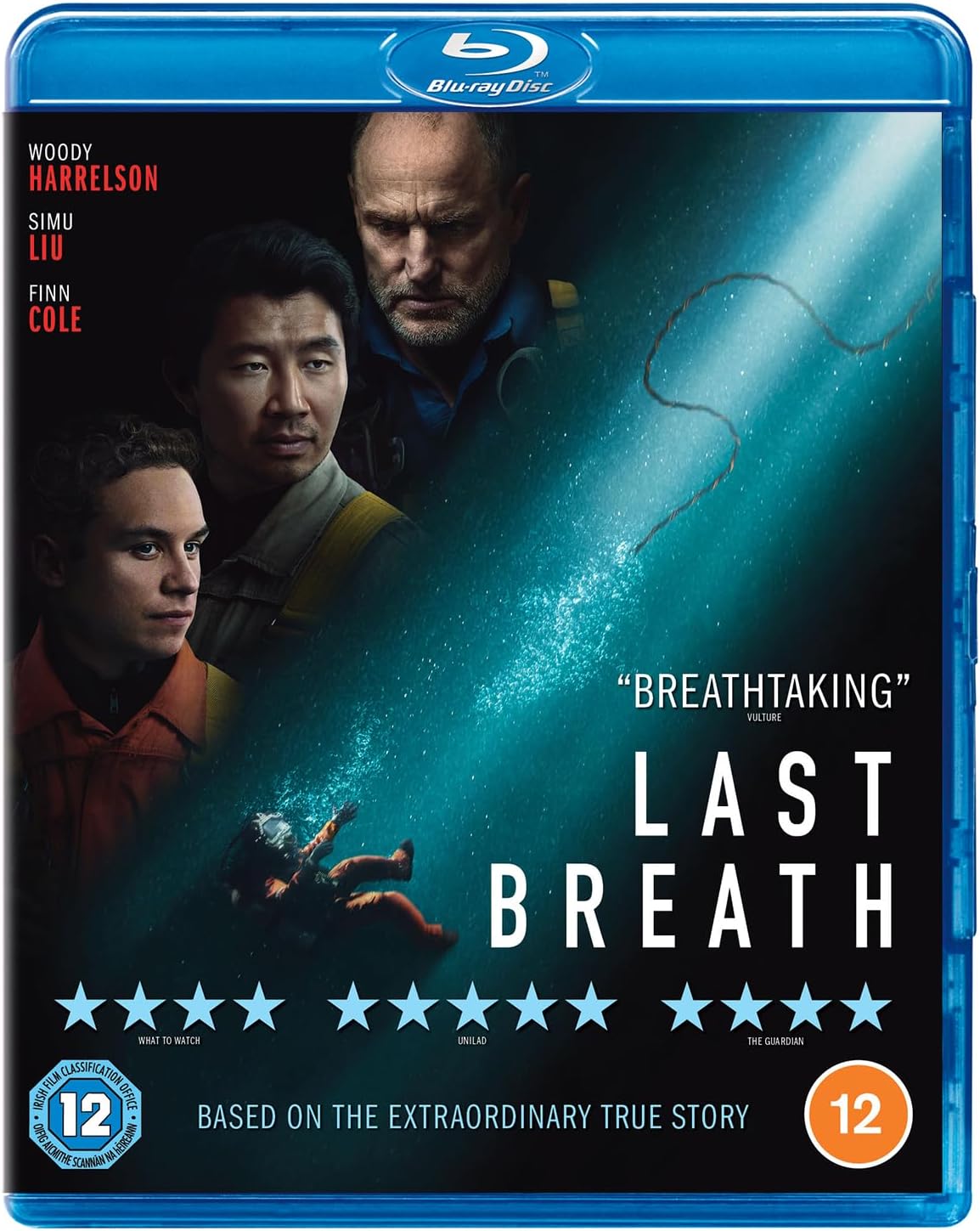Blu-ray cover for "Last Breath" featuring Woody Harrelson and Liu Simu.