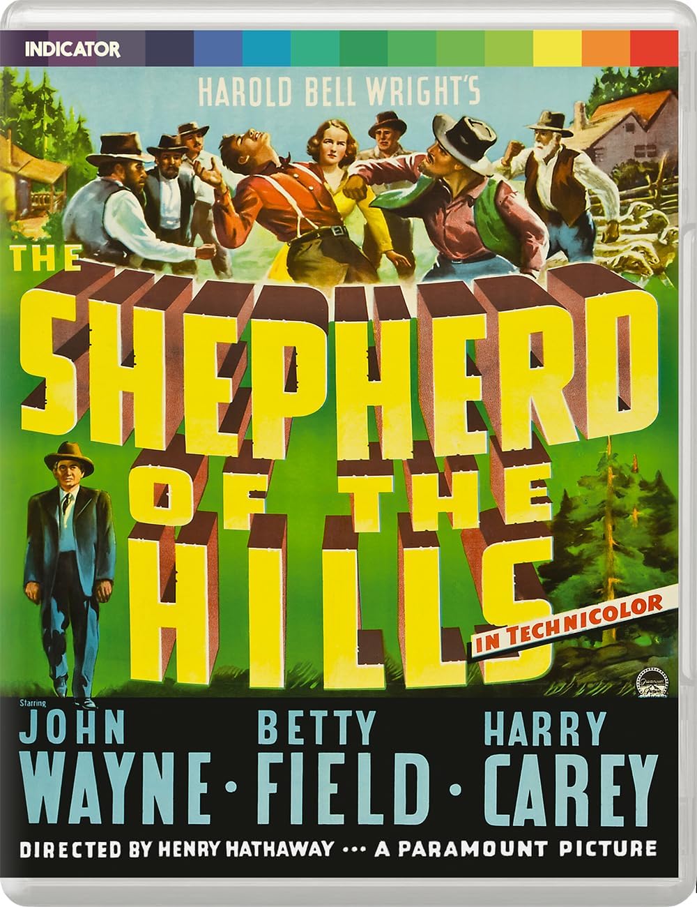Blu-ray cover art for The Shepherd of the Hills featuring actors in period clothing.