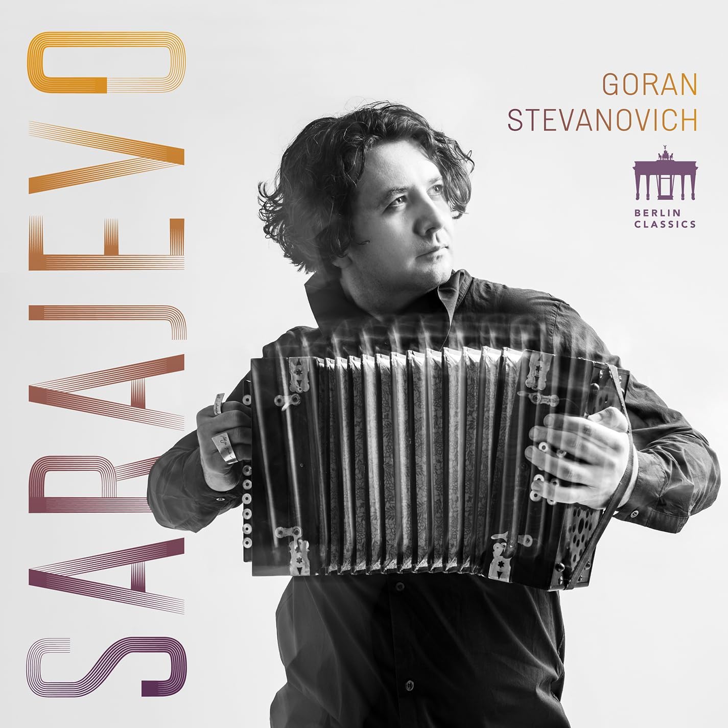 CD case for Goran Stevanovich's "Sarajevo" album, featuring likely landscape imagery.