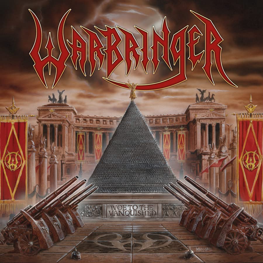 CD cover for Warbringer’s “Woe to the Vanquished” with a battle scene.
