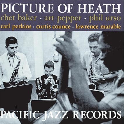 Black and white album cover featuring jazz musicians playing instruments.