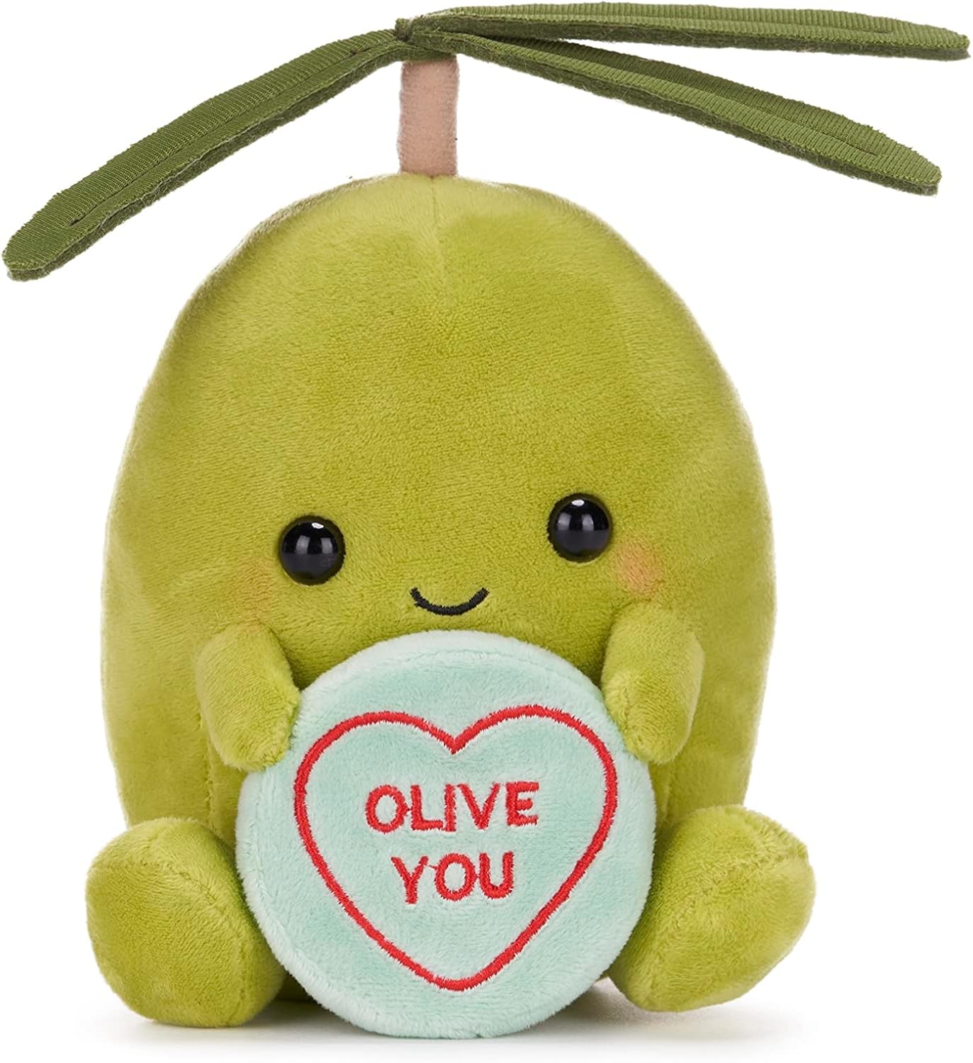 Swizzels 38013 Love Hearts 18CM (7-inches) Ollie Olive You Plush Soft Toy, Green