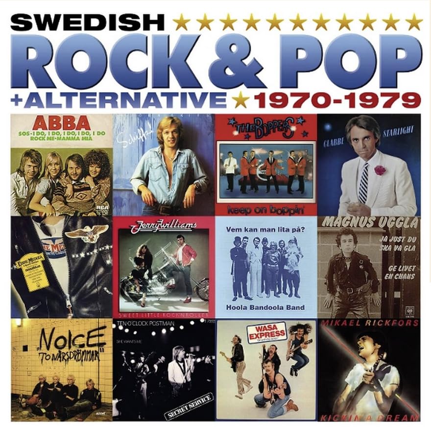 CD cover for Swedish rock, pop, and alternative music from 1970-1979.