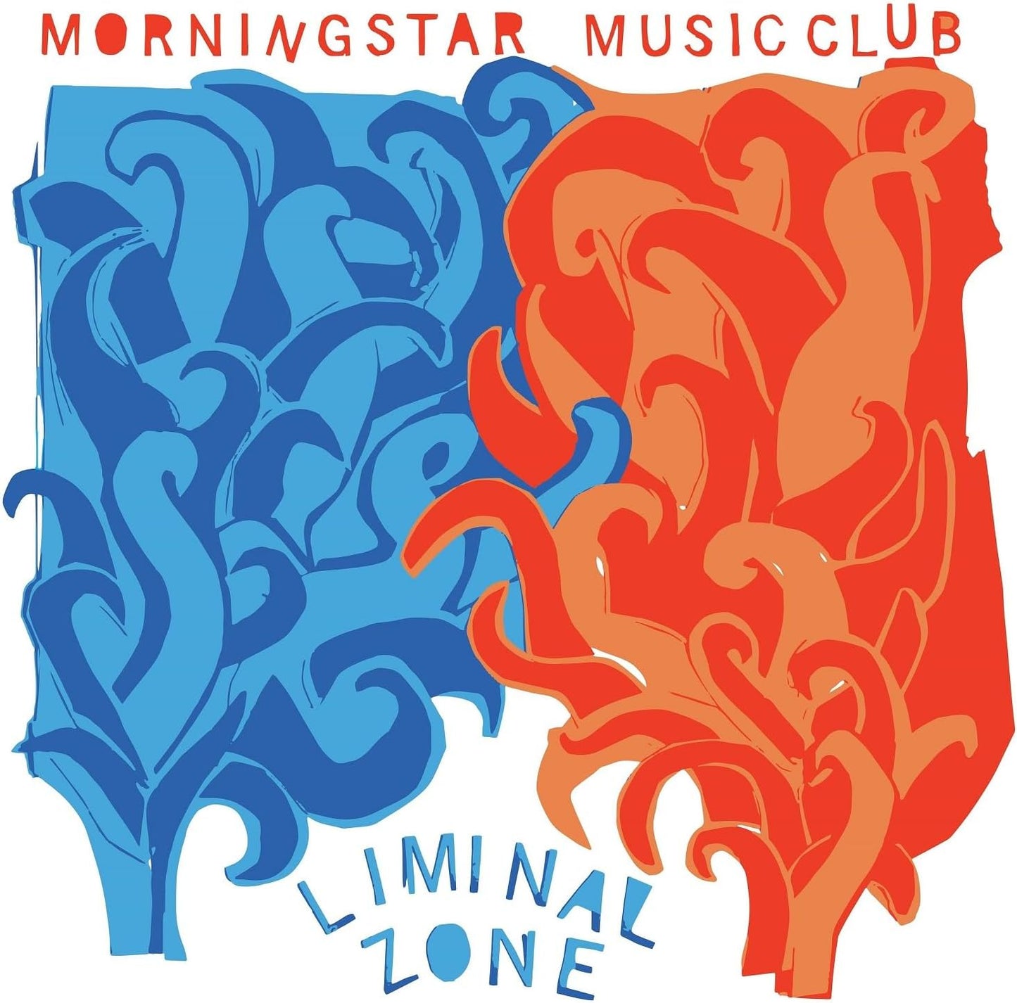 CD cover: abstract red and blue faces split down the middle.