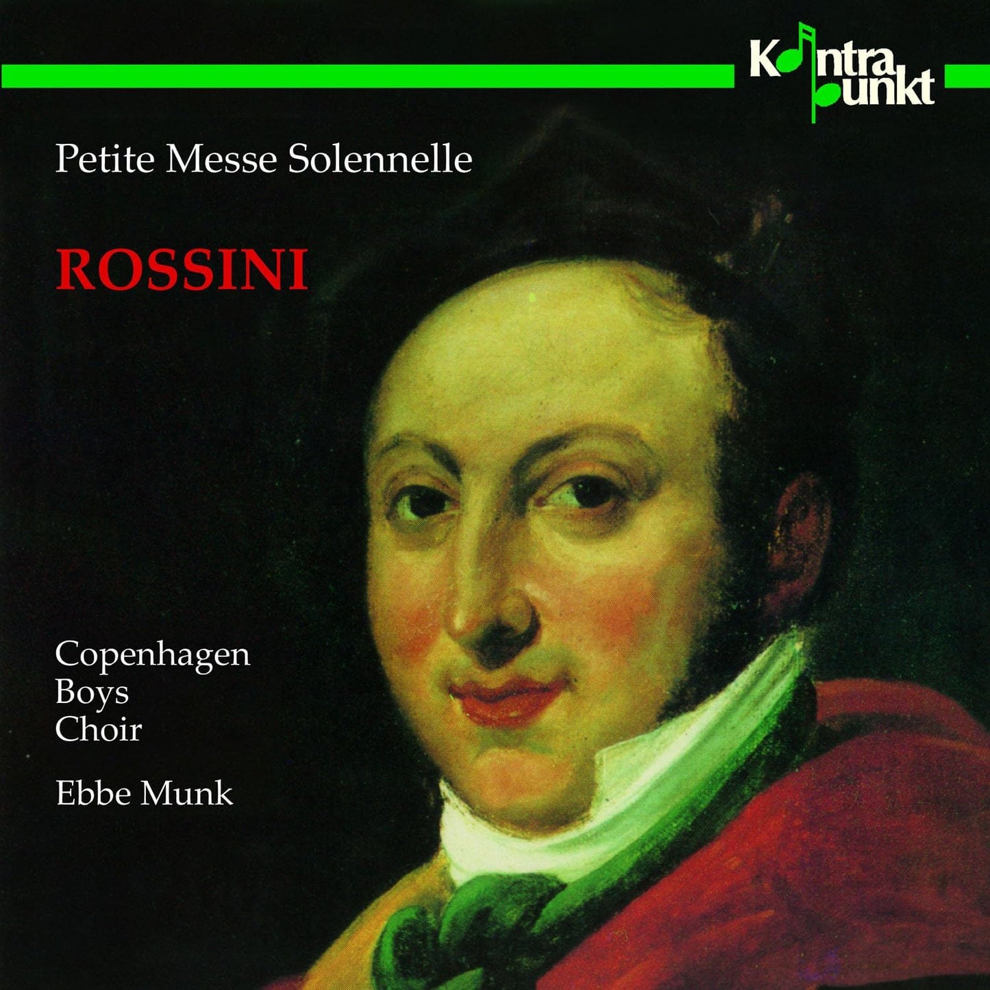 CD cover featuring a portrait of Rossini, text, and the Kontrapunkt logo.