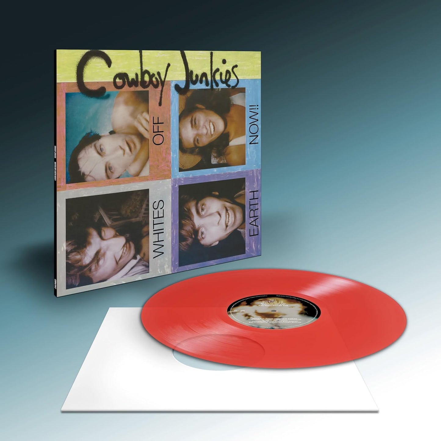 Cowboy Junkies album cover and red vinyl record on white background.