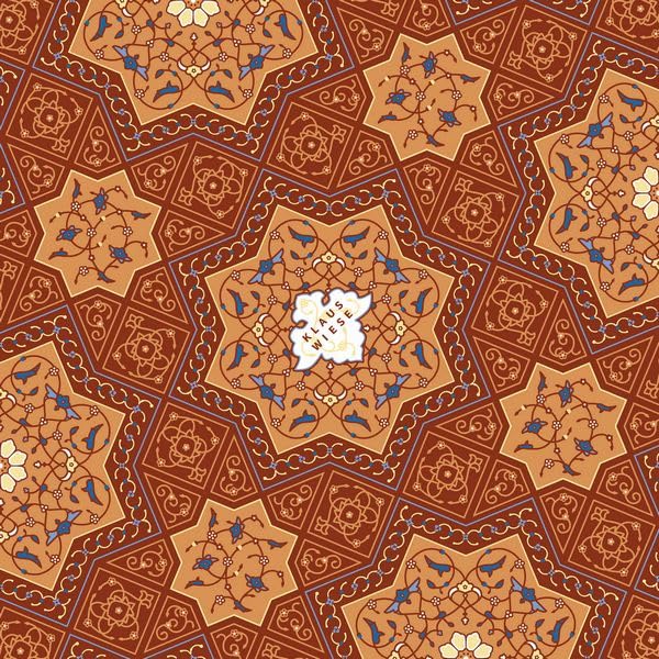 CD cover with intricate orange and teal geometric floral pattern.