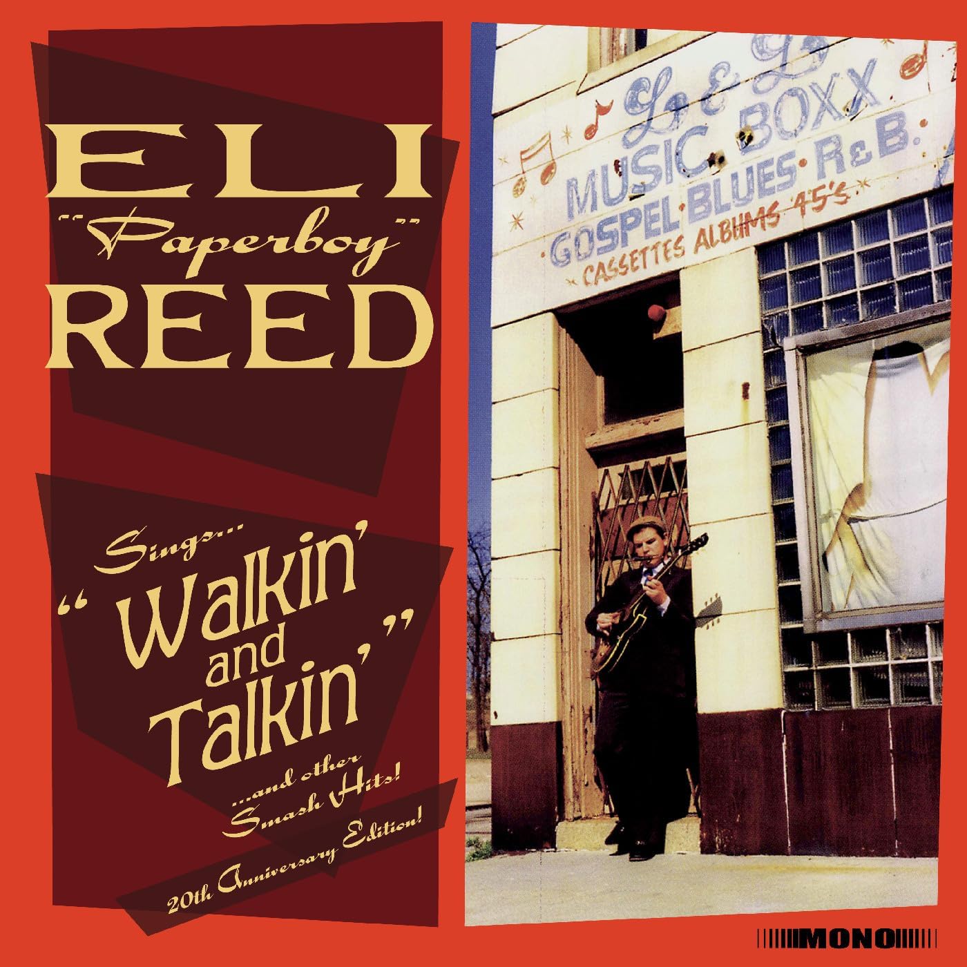 Album cover for Eli “Paperboy” Reed’s “Walkin’ and Talkin’” with a storefront image.