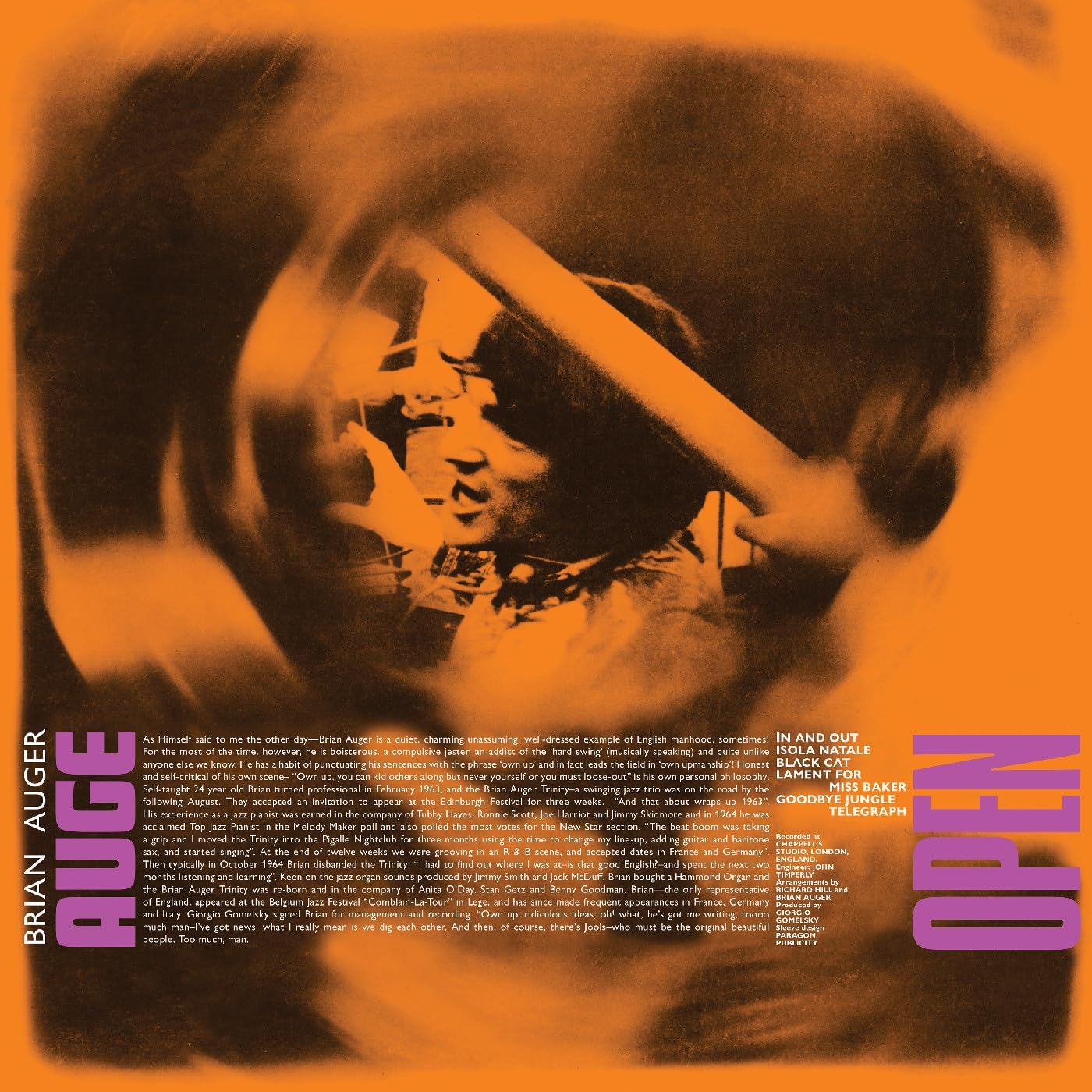 Record sleeve for "Julie Driscoll, Brian Auger & The Trinit - Open" vinyl.