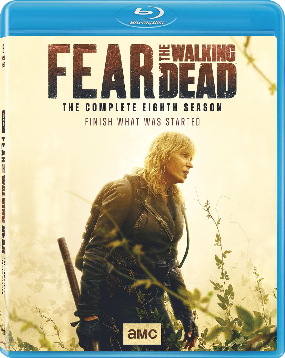 Fear The Walking Dead Season Eight Blu-ray cover with a woman holding a weapon.
