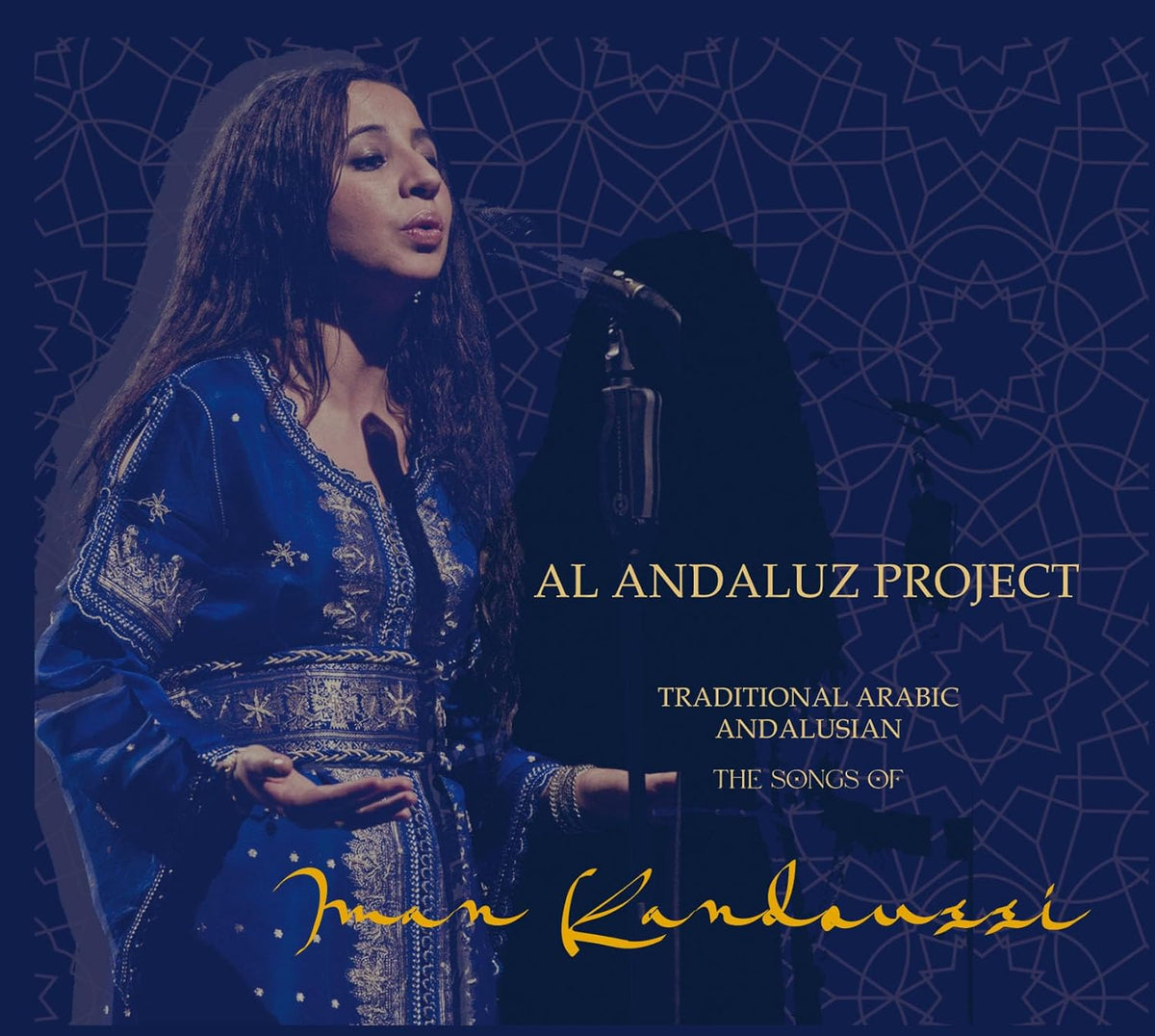 CD cover featuring Iman Kandoussi in traditional Andalusian clothing.