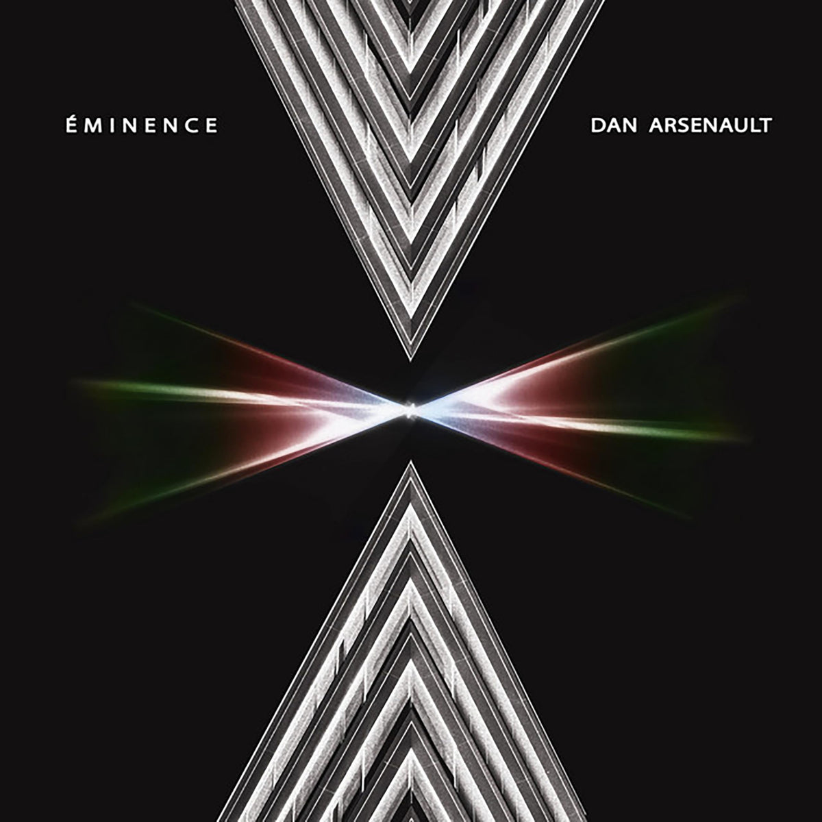 CD cover for Dan Arsenault’s “Eminence” with abstract geometric design.