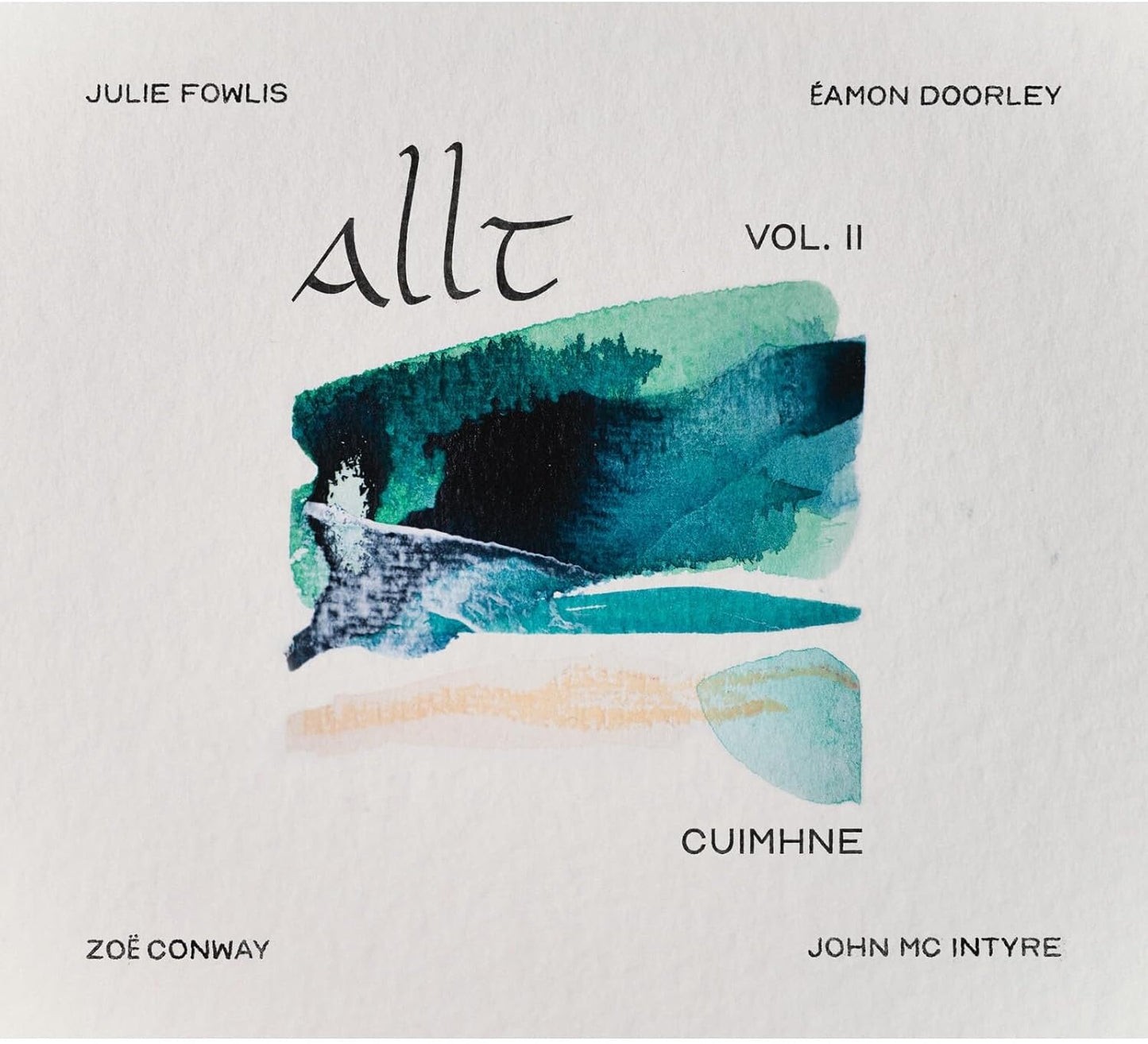 Album cover for “Allt II Cuimhne” by Julie Fowlis, Eamon Doorley, and Zoë Conway.