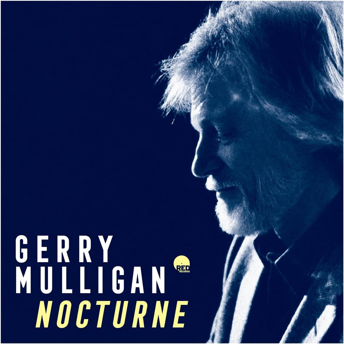 CD cover: Gerry Mulligan's portrait in monochrome with album title "Nocturne".