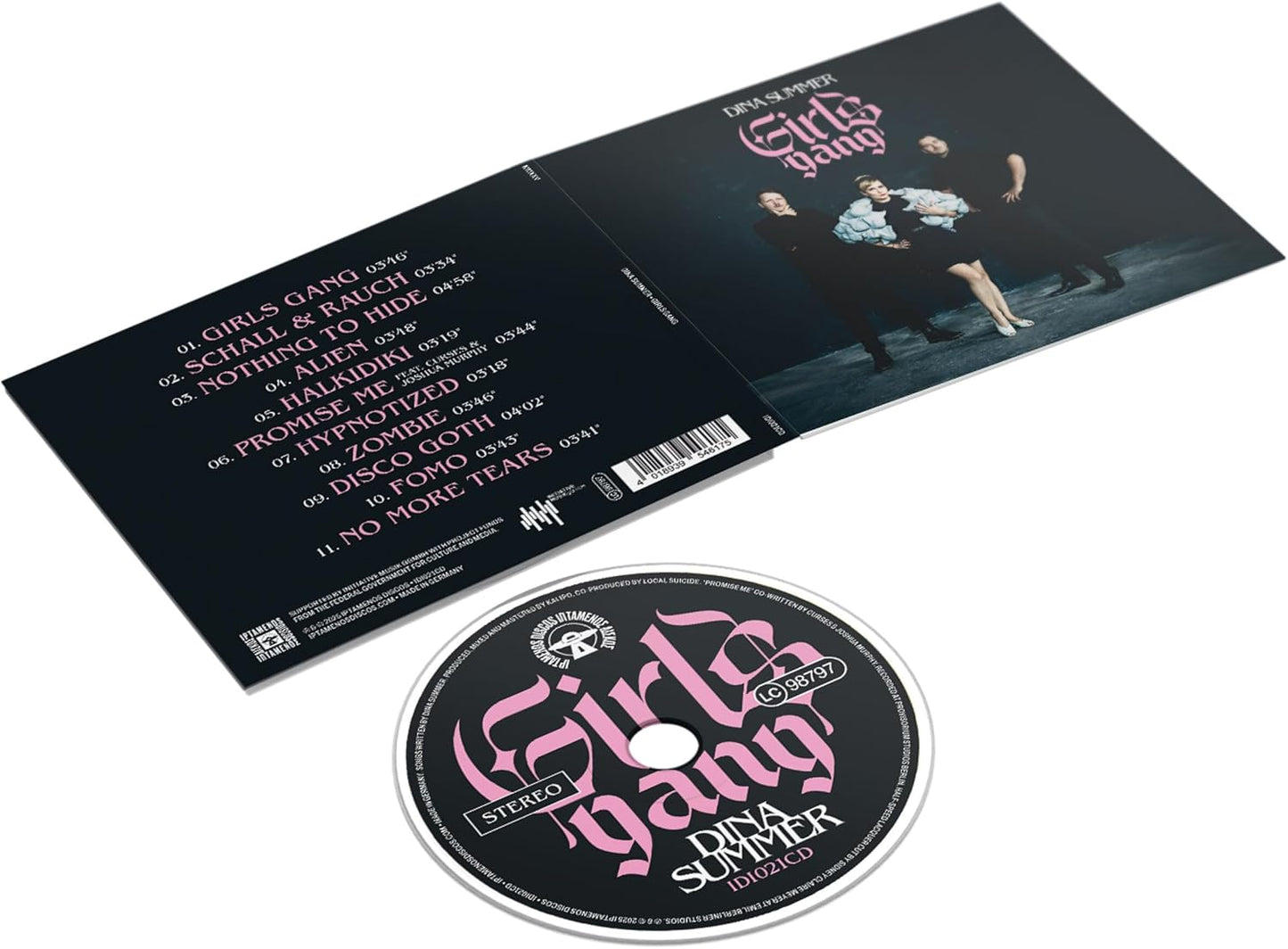 CD cover for Dina Summer’s “Girls Gang” featuring a group of women.