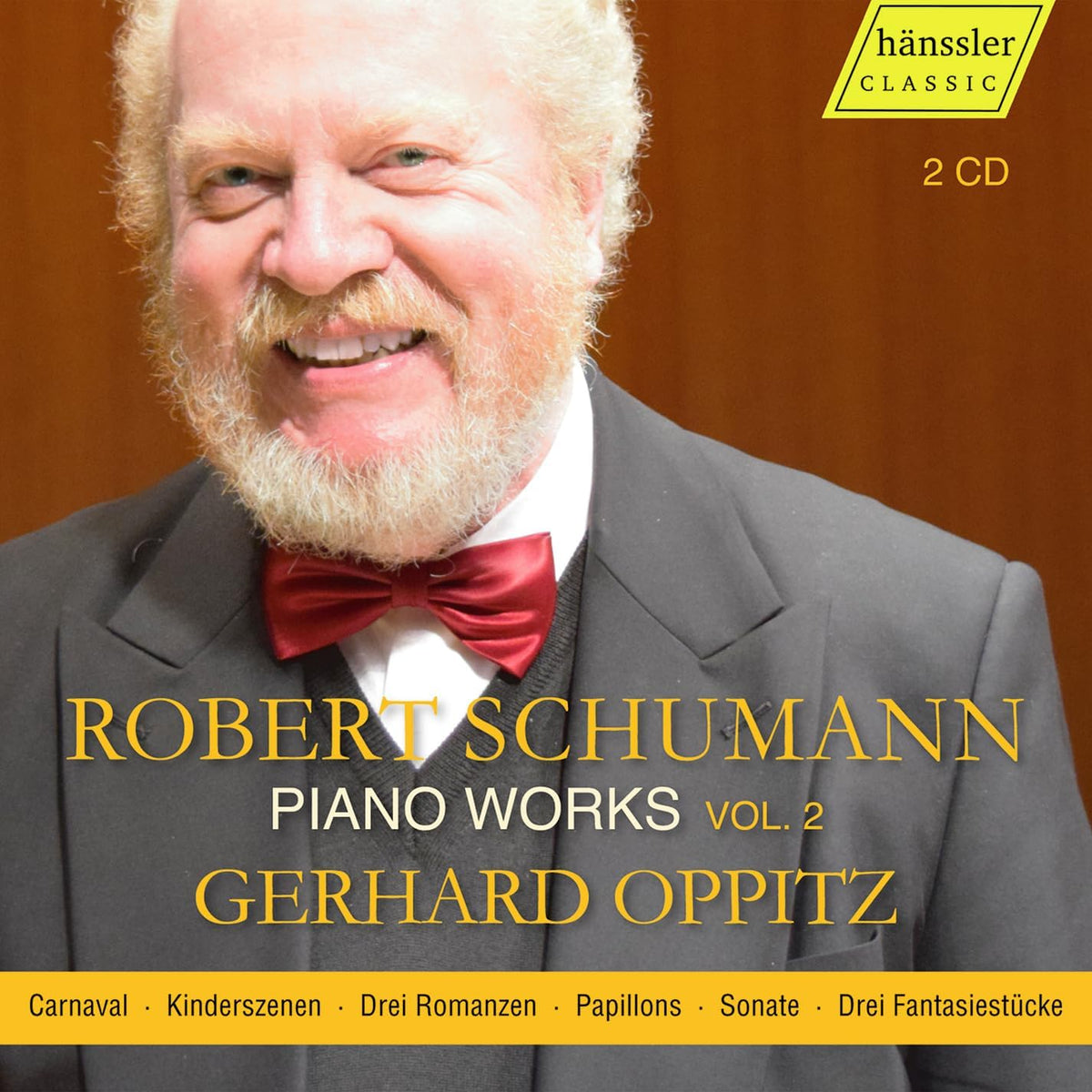 CD cover featuring pianist Gerhard Oppitz and composer Robert Schumann.