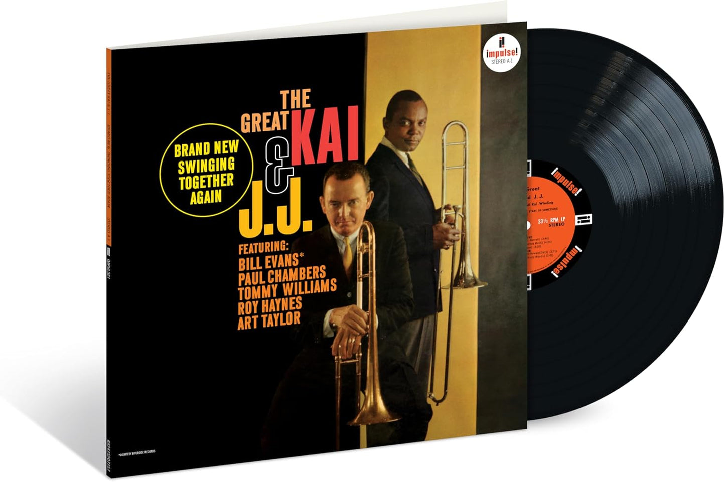 Vinyl record of "The Great Kai & J.J." featuring musicians in suits.