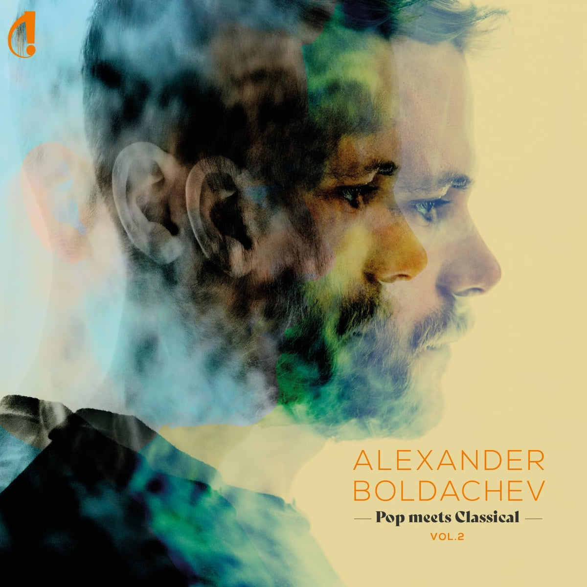 CD cover featuring a portrait of Alexander Boldachev with colorful smoke.