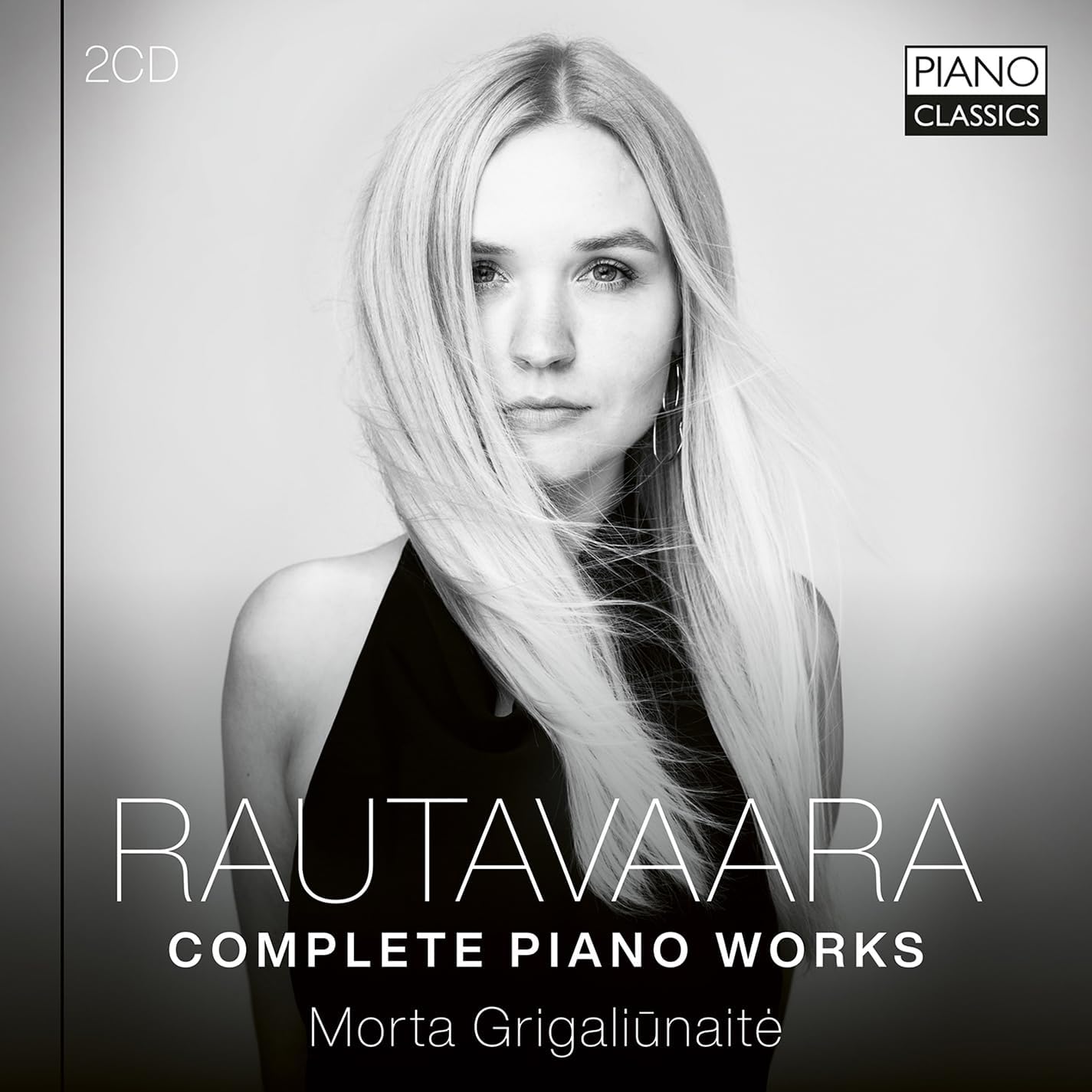 CD case displaying cover art for Grigaliunaite's complete piano works.