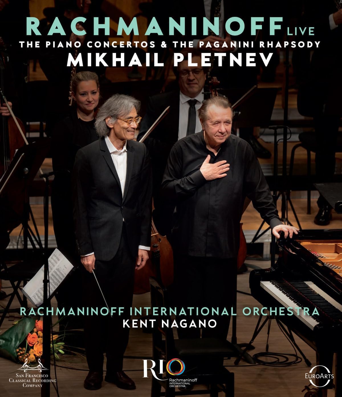 Blu-ray cover featuring pianist Mikhail Pletnev and orchestra performance.