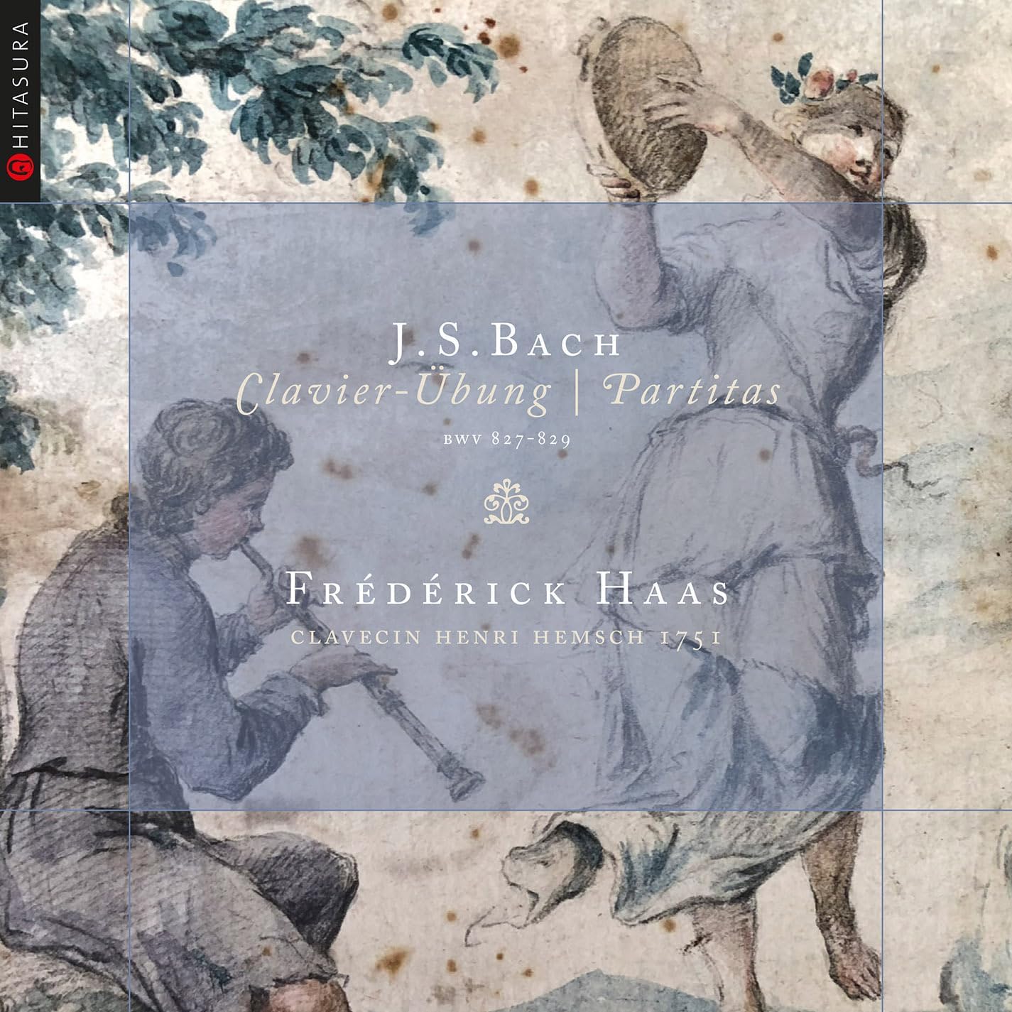 CD cover for Bach’s Clavier-Übung & Partitas performed by Frédéric Haas.