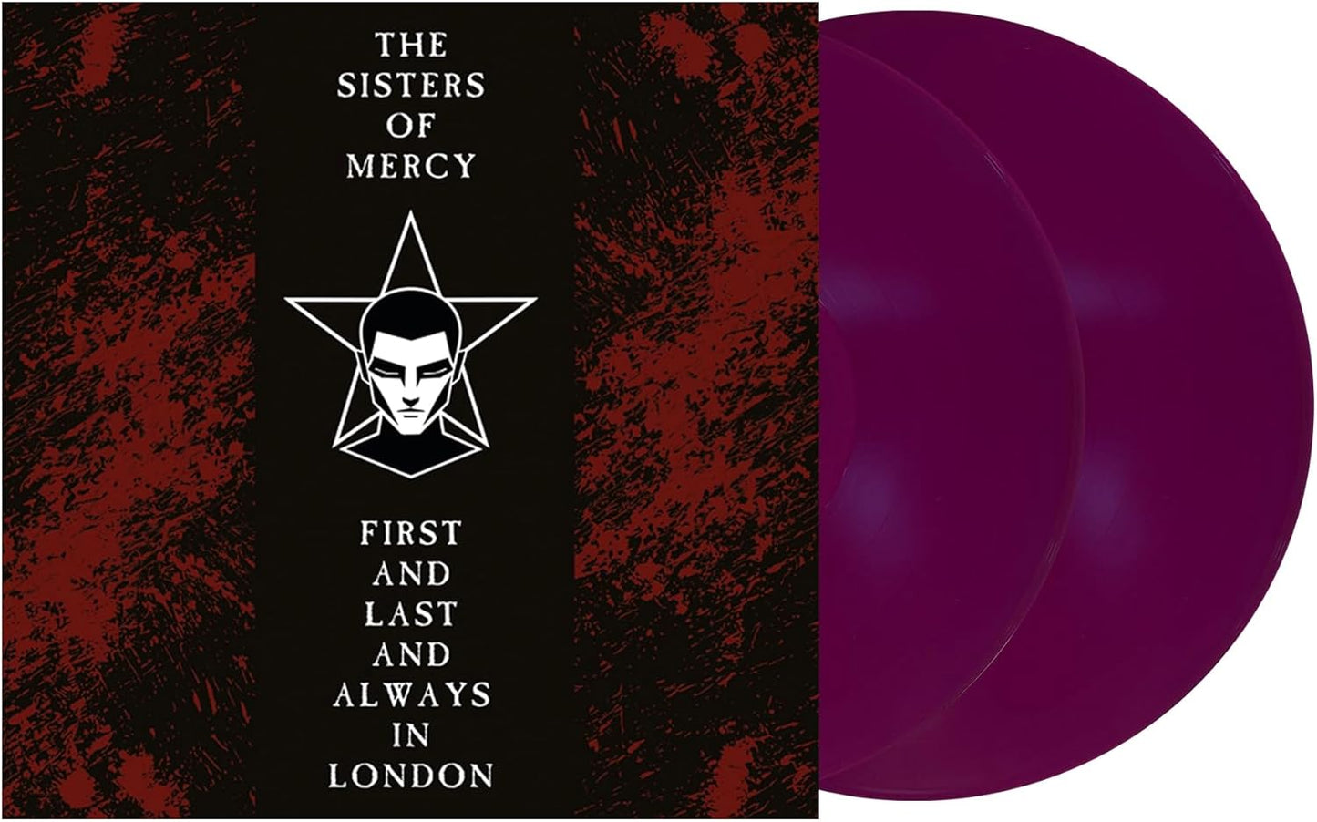 Purple vinyl record for The Sisters of Mercy’s “First And Last And Always.”