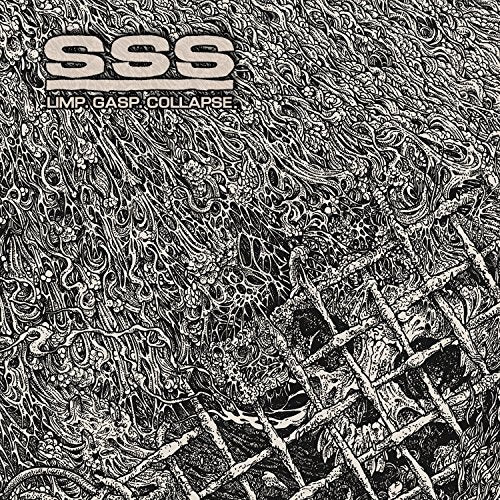 Black and white album cover with chaotic, swirling abstract patterns.