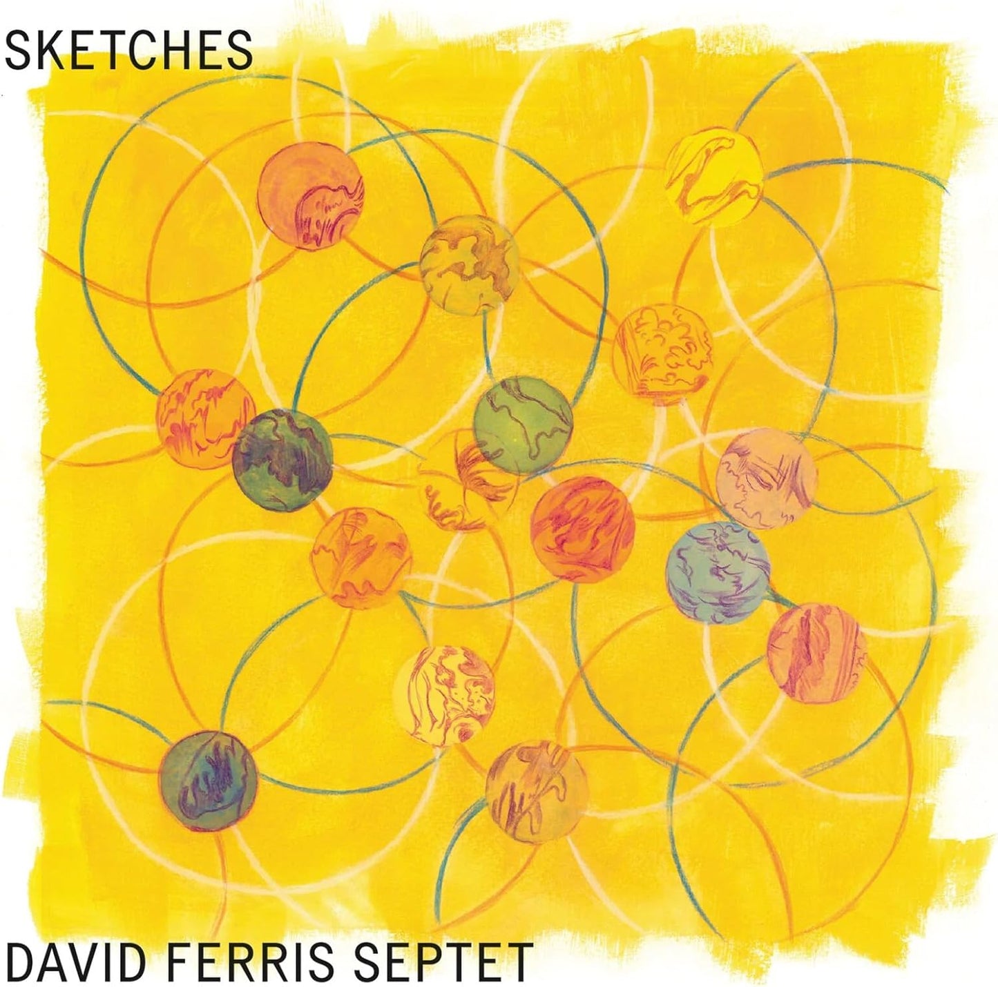 CD cover: abstract yellow and blue painting with circular shapes and text.