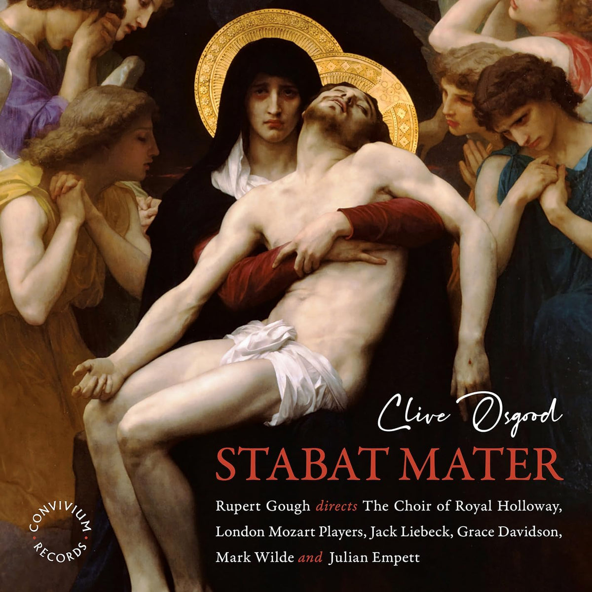 CD cover depicting the Pietà, with text “Stabat Mater” and composer’s name.