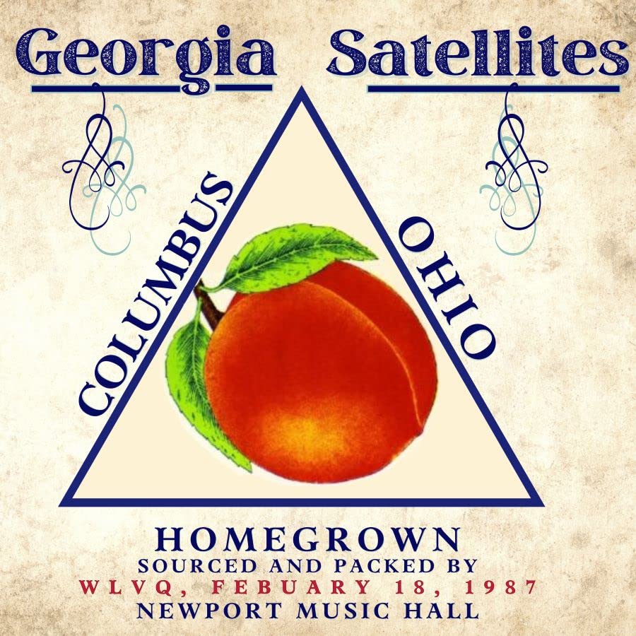 Georgia Satellites "Homegrown" album cover with peach and triangular design.